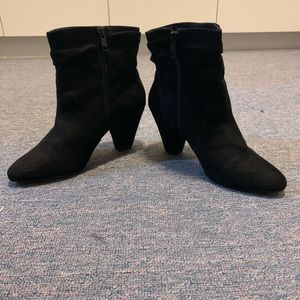 Black Suede Ankle Boots- 50% off